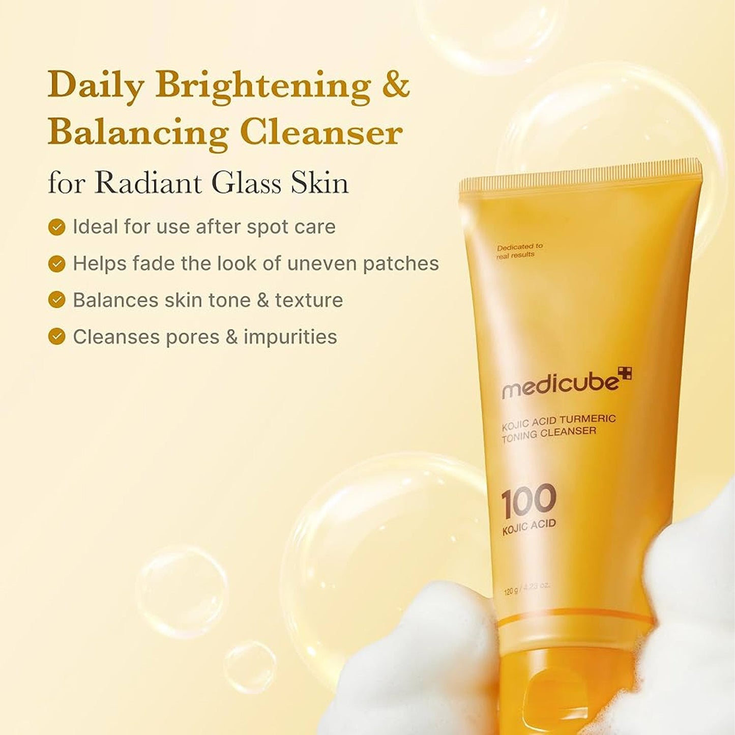Kojic Acid Turmeric Toning Cleanser - 120g