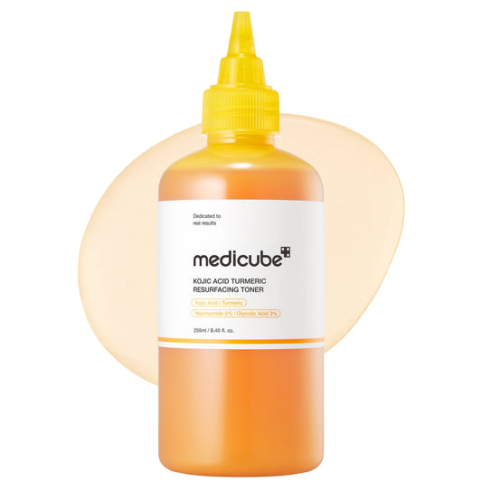 Medicube Kojic Acid Turmeric Resurfacing Toner 250ml amber nozzle bottle
