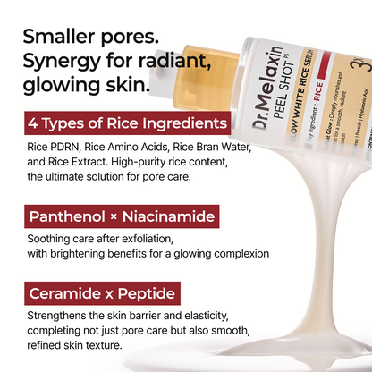 Peel shot Glow white Rice serum