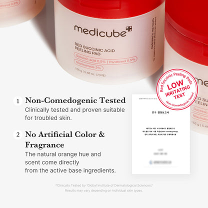 Medicube Red Succinic Acid Peeling Pad - pad texture