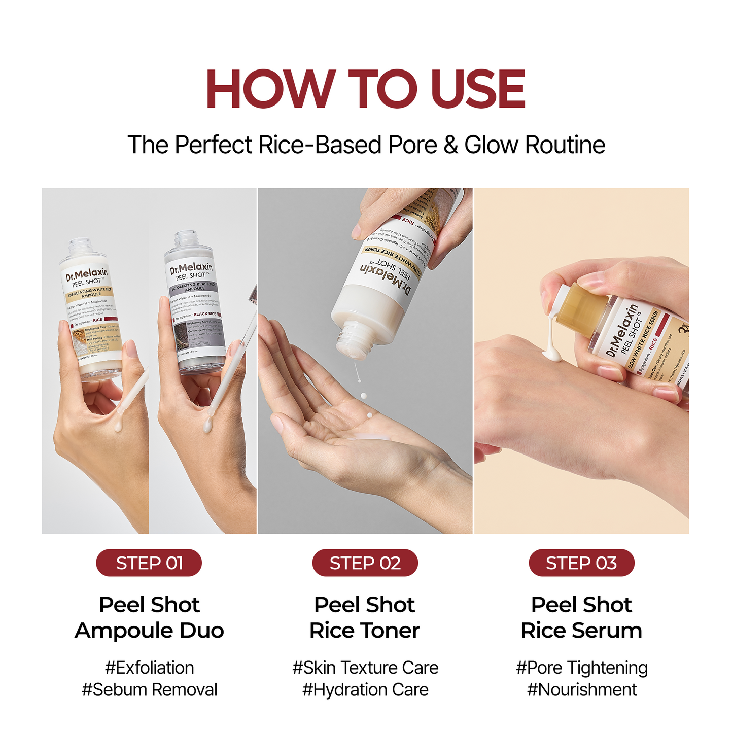 Peel shot Glow white Rice serum