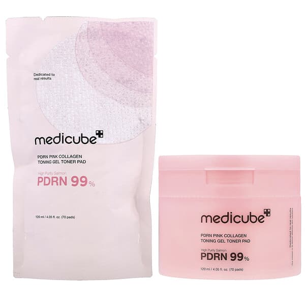 PDRN Pink Collagen Toning Gel Toner Pad (70 Pads)