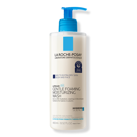 La Roche-Posay Lipikar Wash AP+ Moisturizing Body & Face Wash bottle, front view