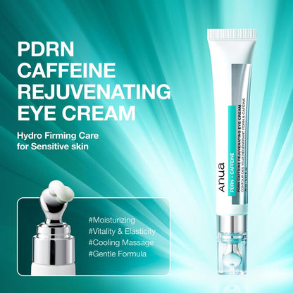 Anua PDRN Caffeine Rejuvenating Eye Cream with cooling applicator