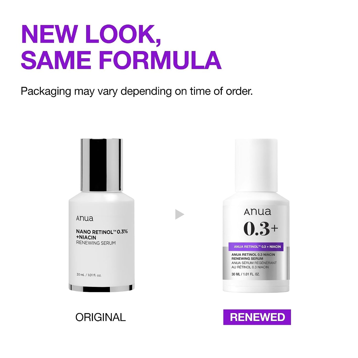 ANUA Nano Retinol 0.3% + Niacin Renewing Serum 2