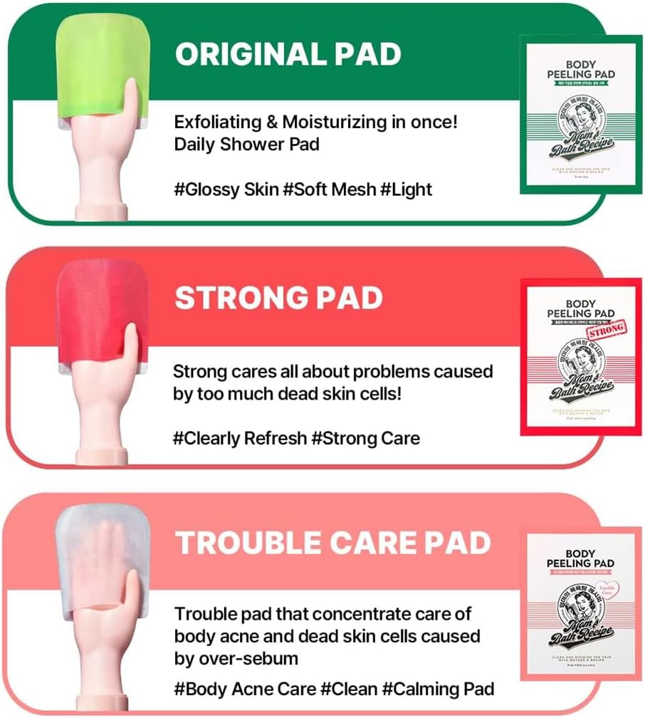 Mom's bath recipe Body Peeling Pad Strong Mask - Pack of 8