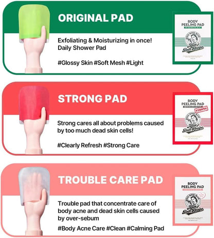 Mom's bath recipe Body Peeling Pad Strong Mask - Pack of 8