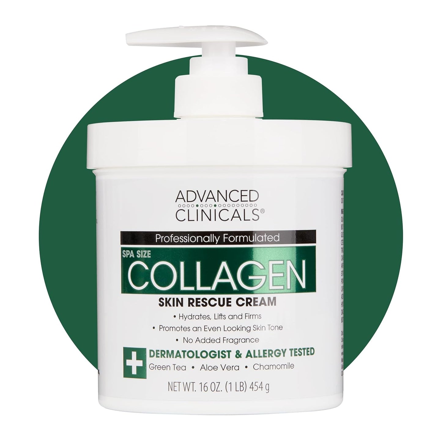 Advanced Clinicals - Collagen Skin Rescue Cream 454grams