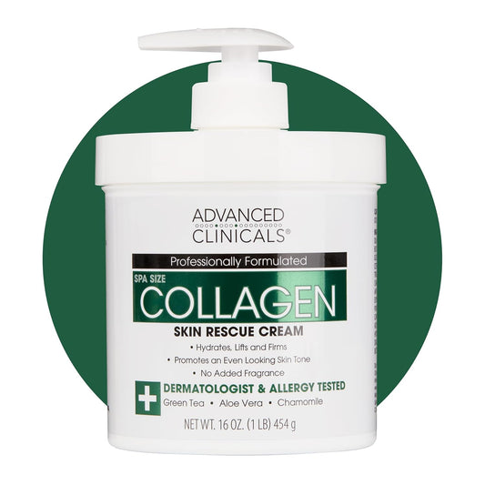 Advanced Clinicals - Collagen Skin Rescue Cream 454grams