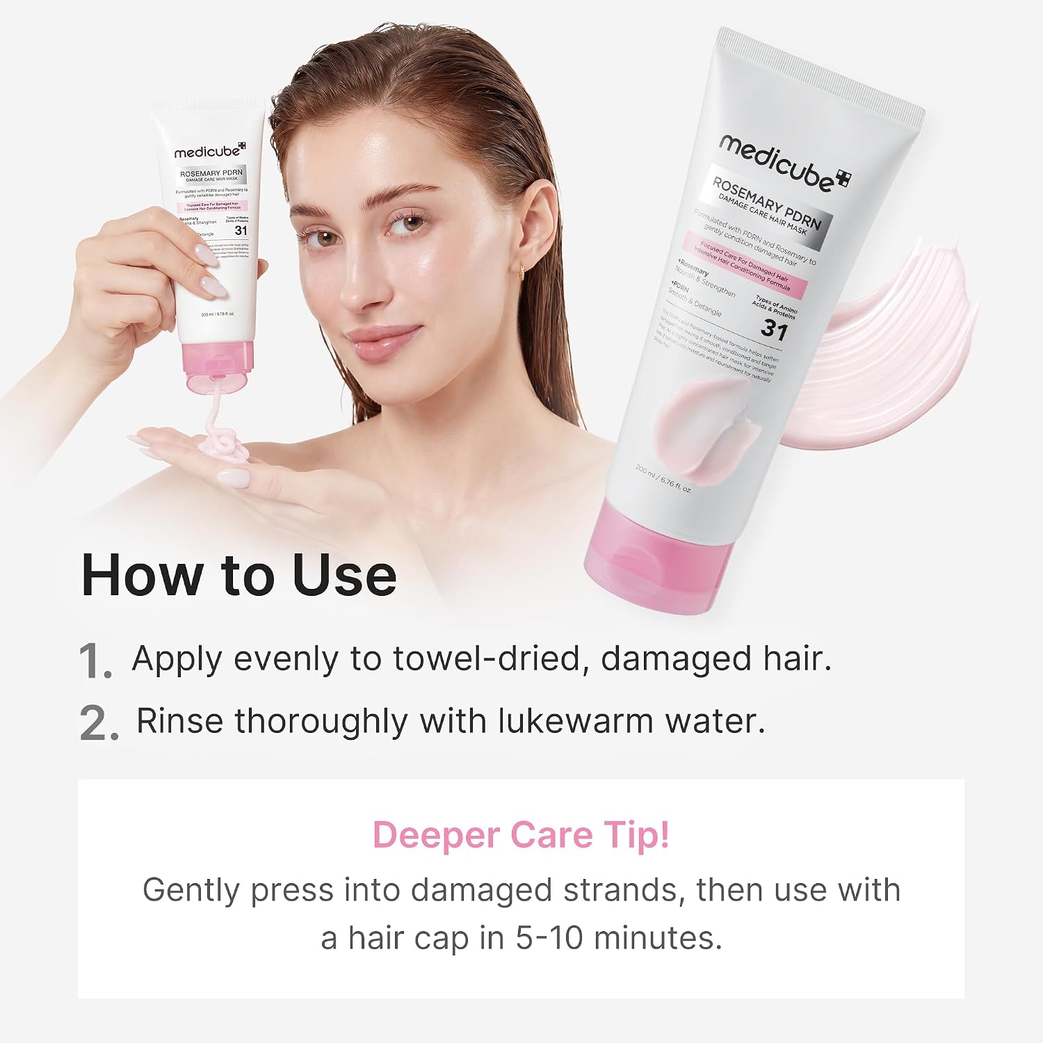 Medicube Rosemary PDRN Damage Care Hair Mask 5