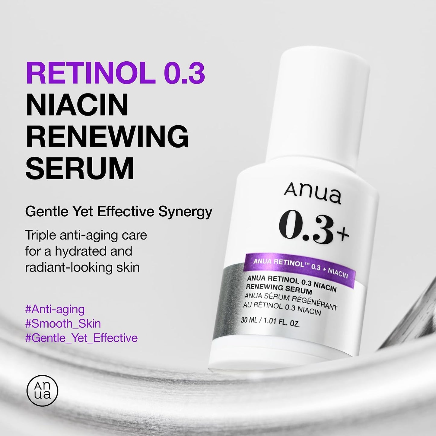 ANUA Nano Retinol 0.3% + Niacin Renewing Serum 3