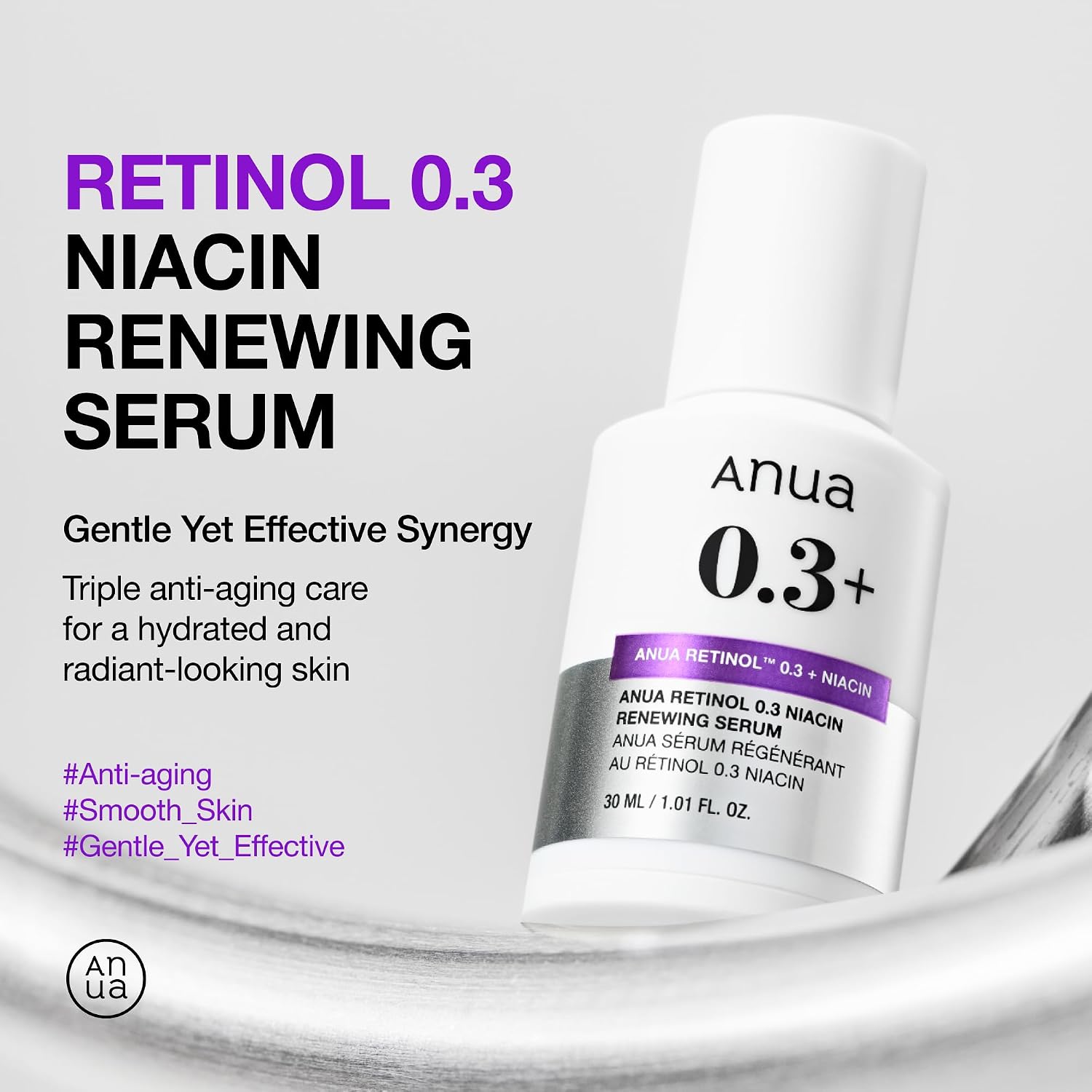 ANUA Nano Retinol 0.3% + Niacin Renewing Serum 3