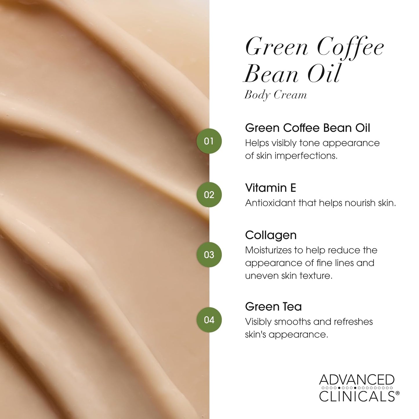 Advanced Clinicals Green Coffee Bean Oil Thermo-Firming Cream 5
