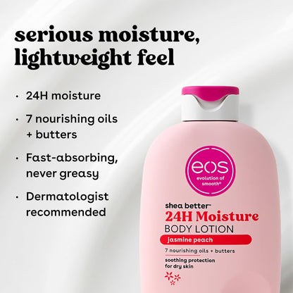 EOS - 24H Moisture Body Lotion, Jasmine Peach,(473 ml)