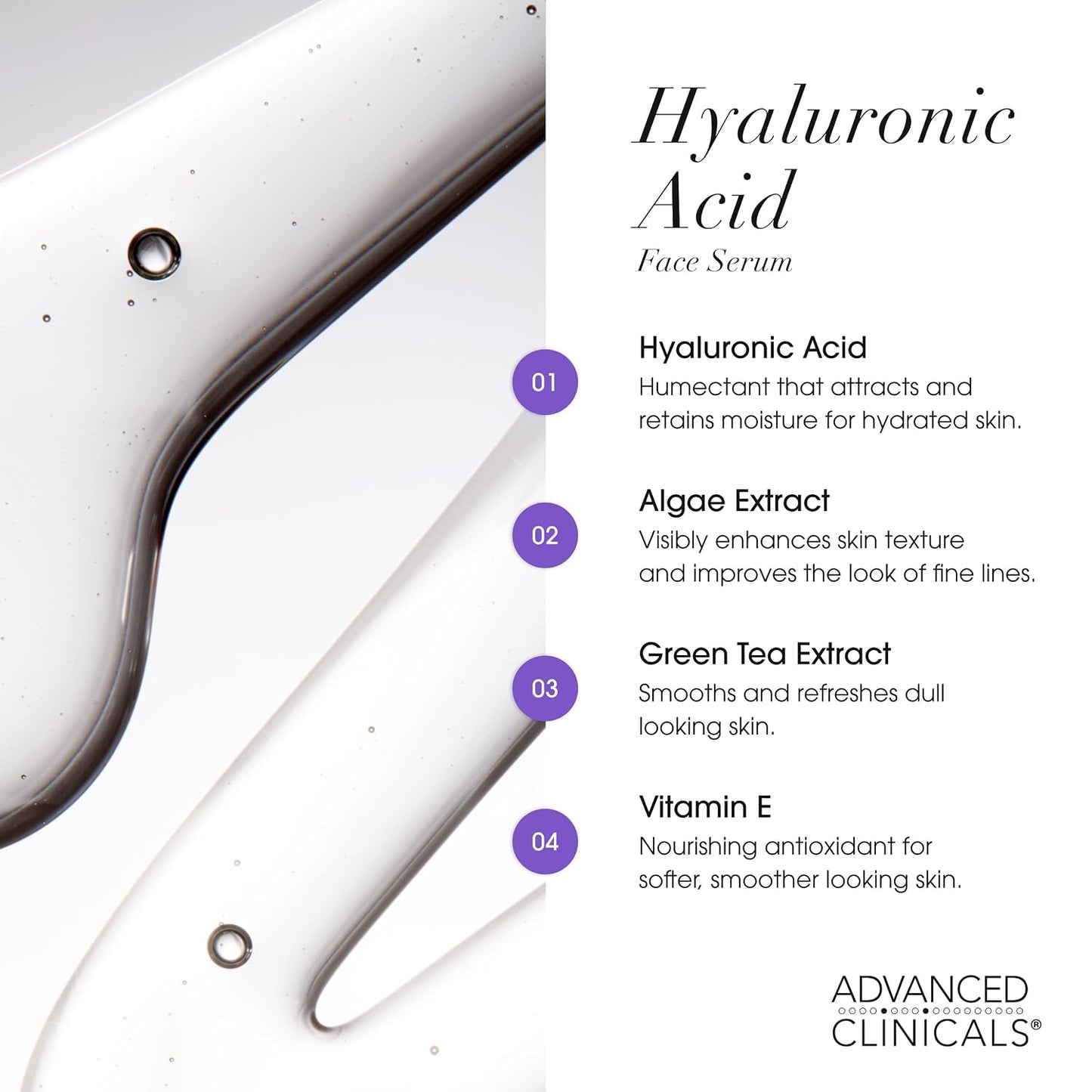 Advanced Clinicals Hyaluronic Serum 4
