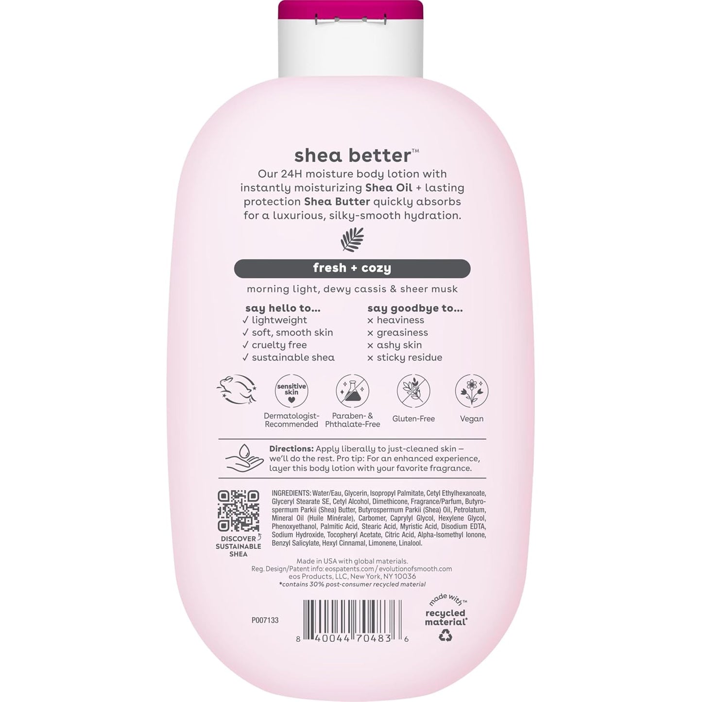 EOS - 24H Moisture Body Lotion, Fresh & Cozy,(473 ml)