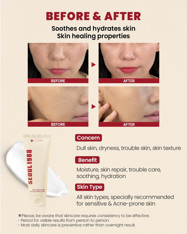 SEOUL 1988 Cream: Snail Mucin 93% + Rice (100ml)