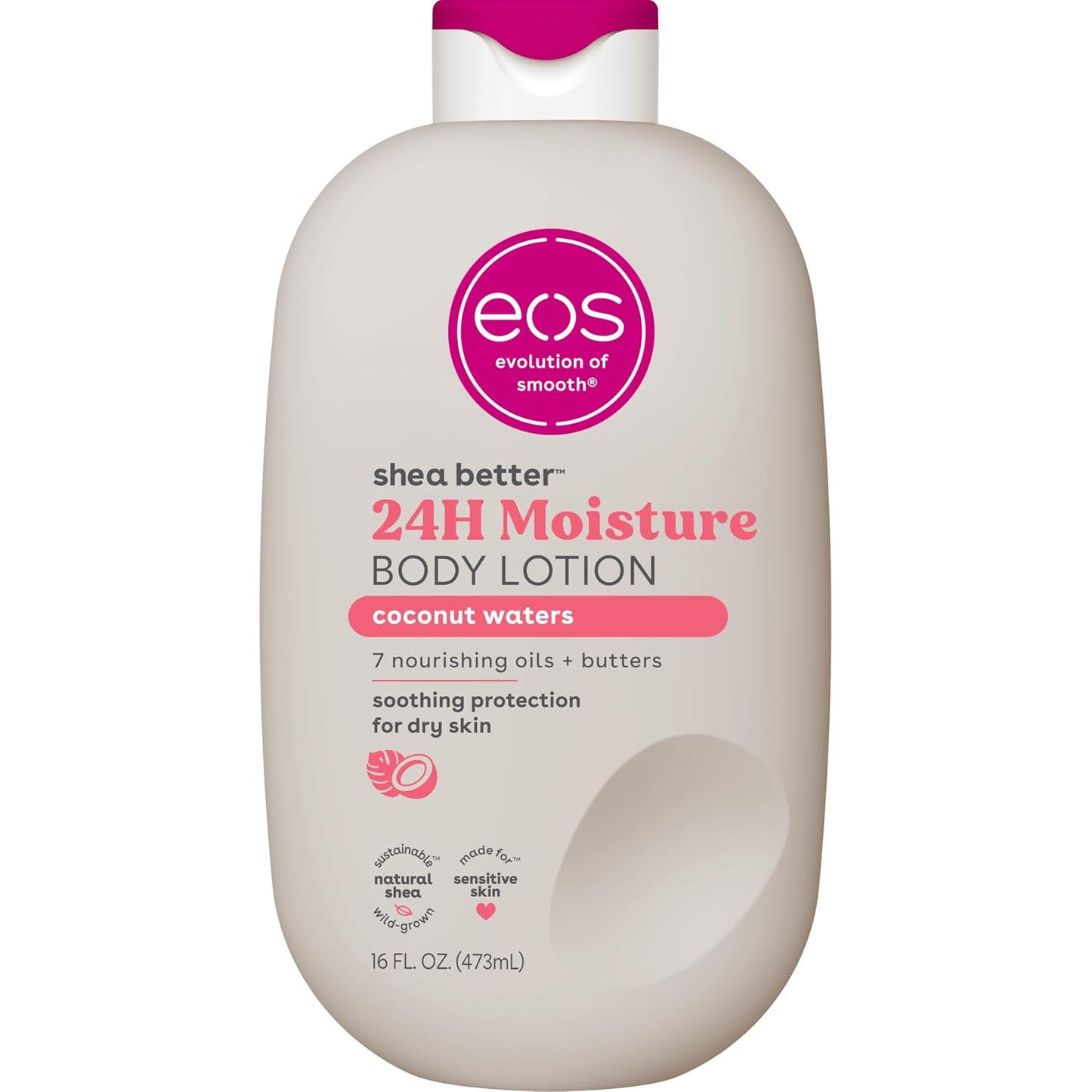 EOS - 24H Moisture Body Lotion, Coconut Waters,(473 ml)