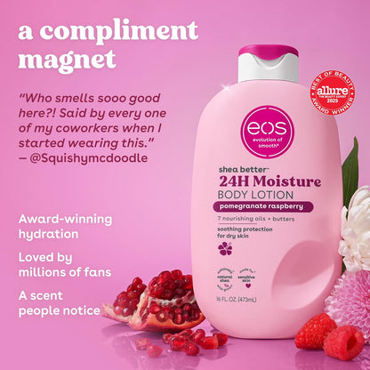 EOS - 24H Moisture Body Lotion, Pomegranate Raspberry,(473 ml)