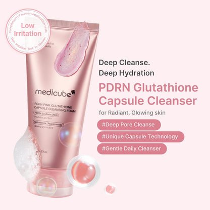 Medicube PDRN Pink Glutathione Capsule Cleansing Foam 2