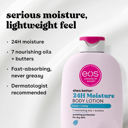 EOS - 24H Moisture Body Lotion, Fresh & Cozy,(473 ml)