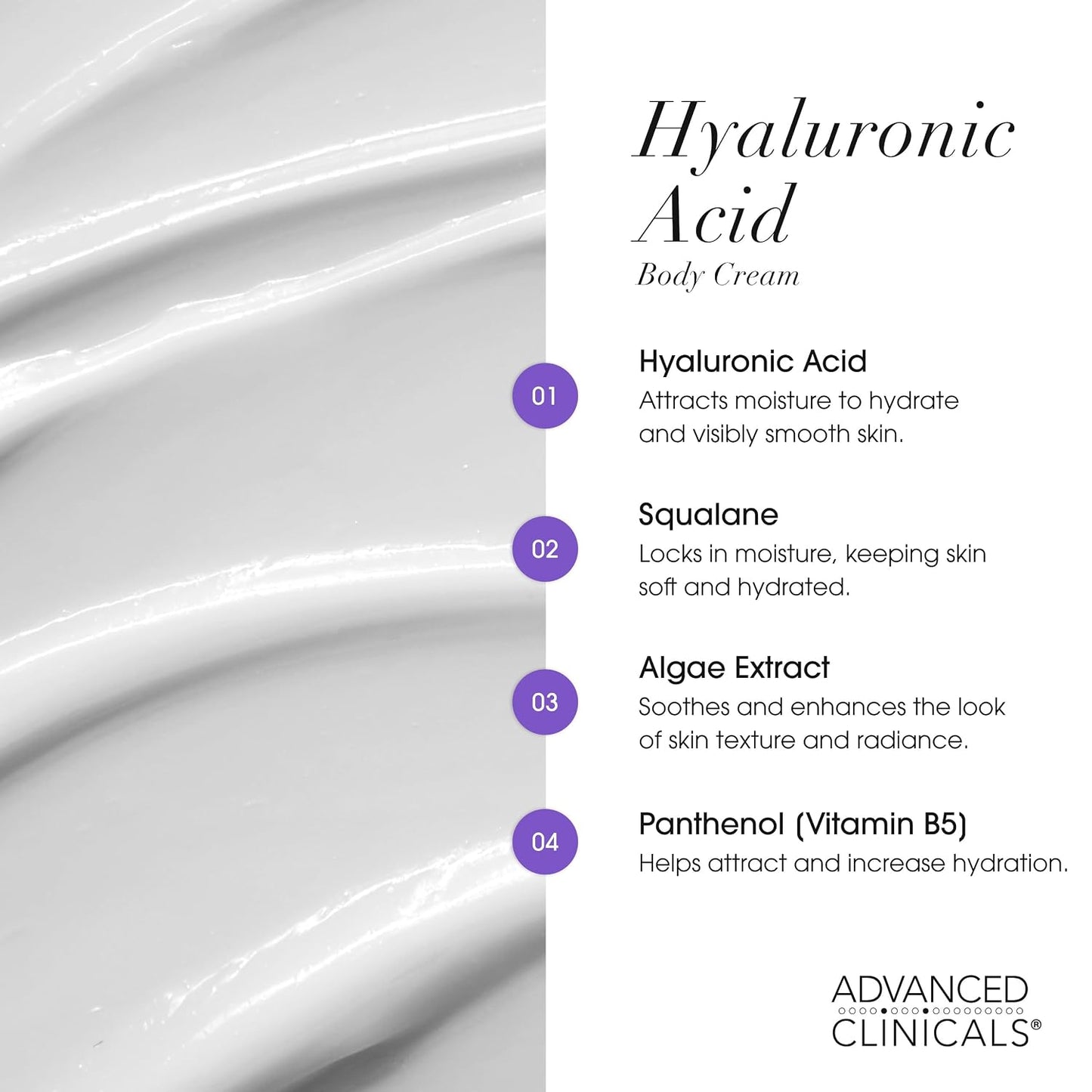 Advanced Clinicals - Hyaluronic Acid Instant Skin Hydrator 454grams