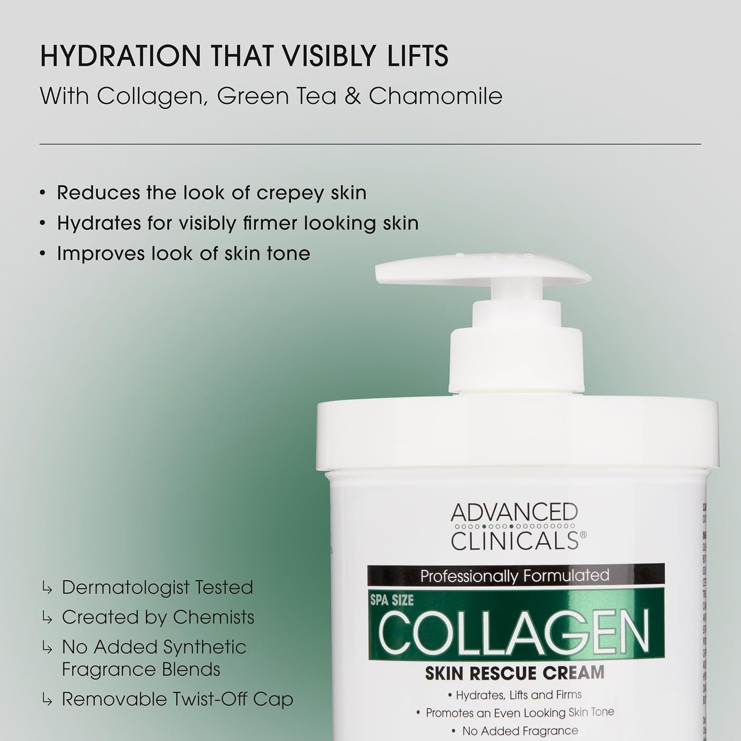 Advanced Clinicals - Collagen Skin Rescue Cream 454grams