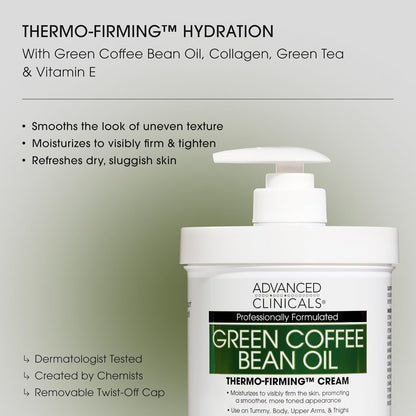 Advanced Clinicals Green Coffee Bean Oil Thermo-Firming Cream 2
