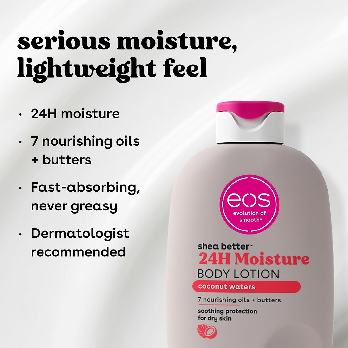 EOS - 24H Moisture Body Lotion, Coconut Waters,(473 ml)