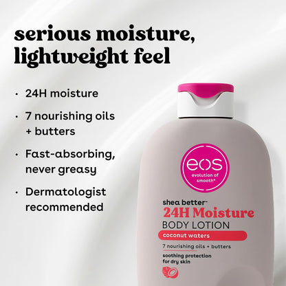 EOS - 24H Moisture Body Lotion, Coconut Waters,(473 ml)