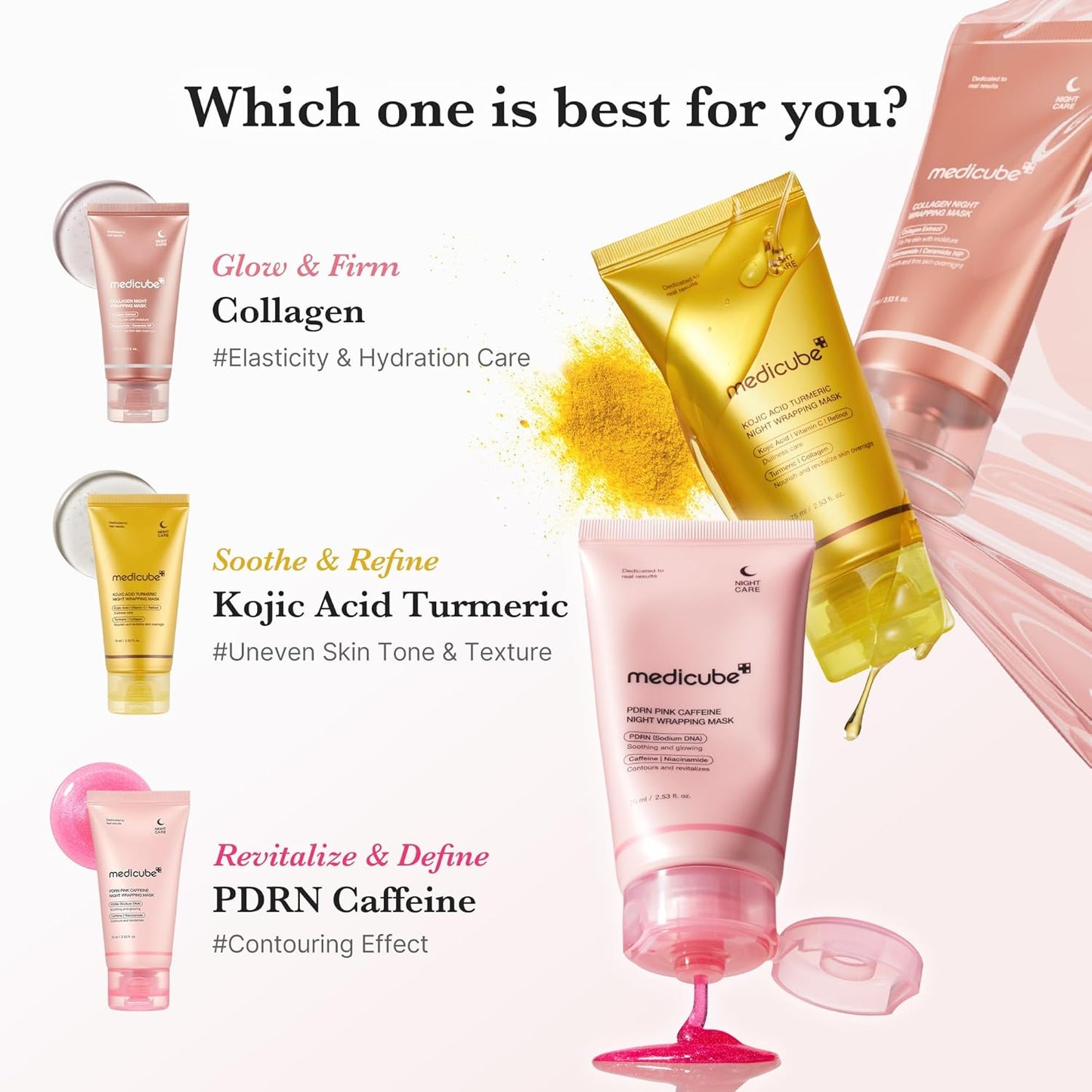 PDRN Caffeine Overnight Wrapping Peel-Off Facial Mask (75ml)