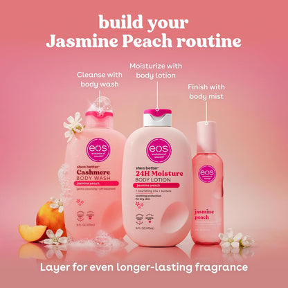 EOS - 24H Moisture Body Lotion, Jasmine Peach,(473 ml)