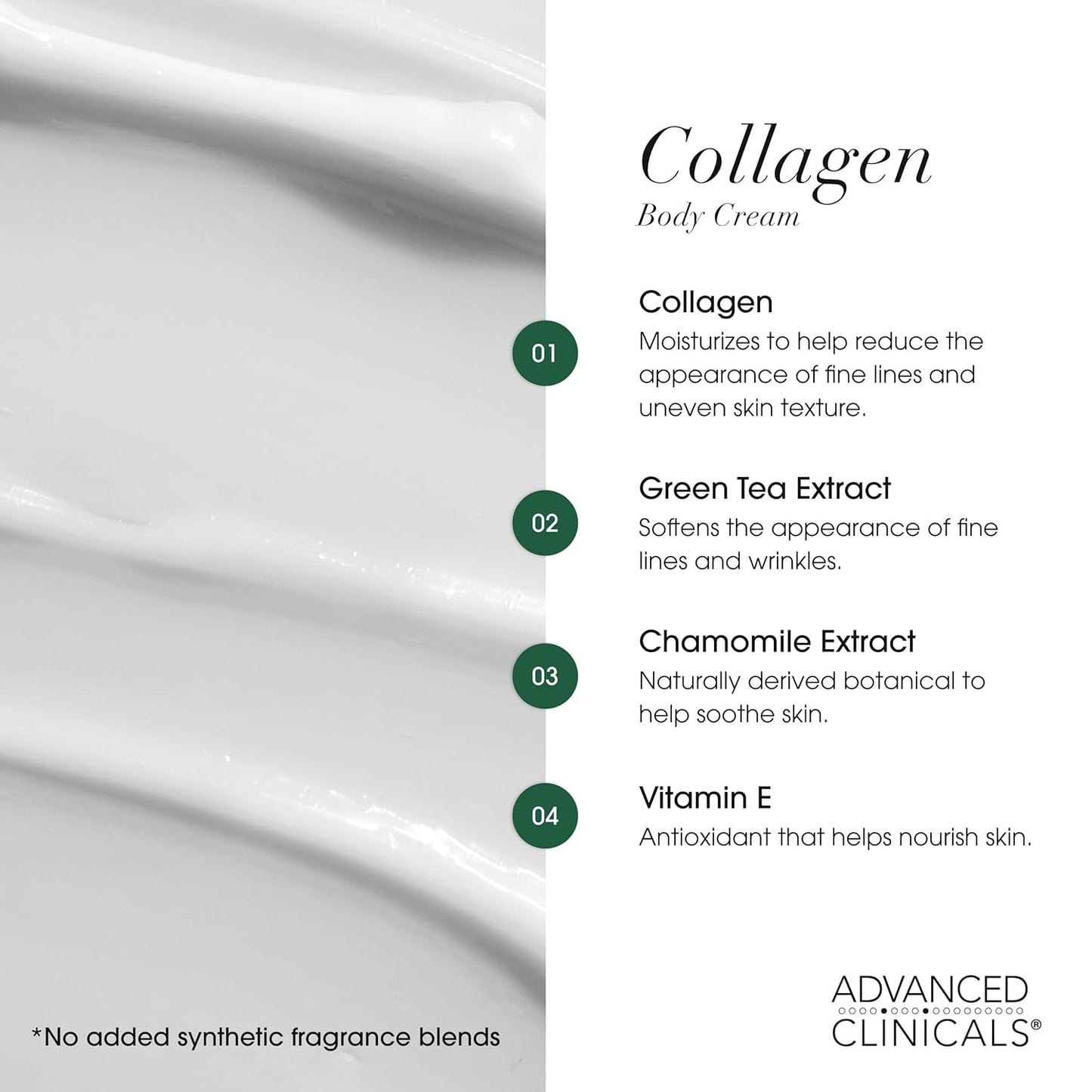 Advanced Clinicals - Collagen Skin Rescue Cream 454grams