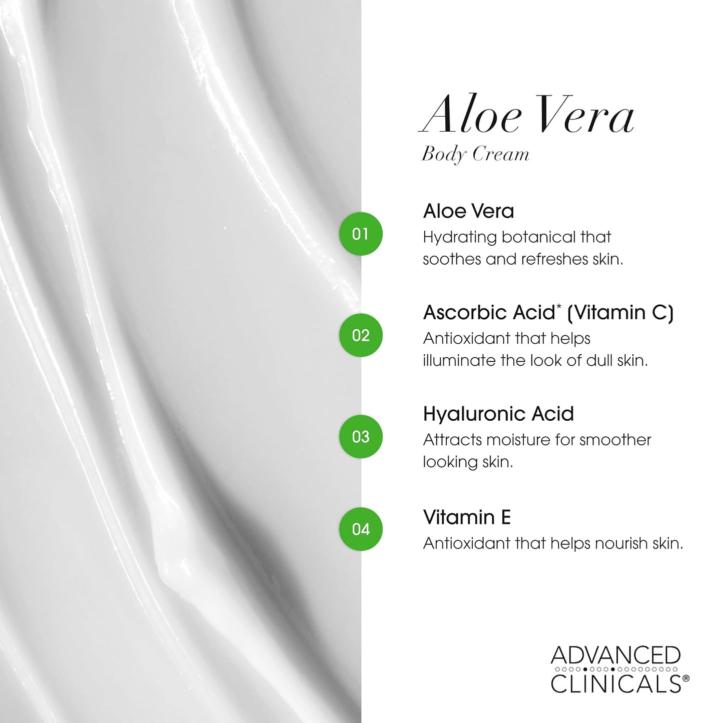 Advanced Clinicals Aloe Vera Soothe + Recover Cream 4