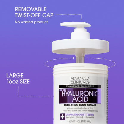 Advanced Clinicals - Hyaluronic Acid Instant Skin Hydrator 454grams