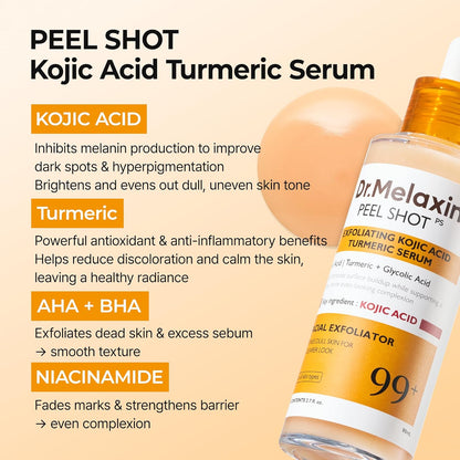 Peel Shot Exfoliating Kojic Acid Turmeric Serum – 80ml