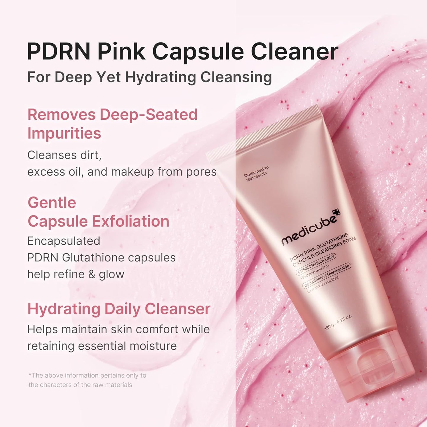 Medicube PDRN Pink Glutathione Capsule Cleansing Foam 3