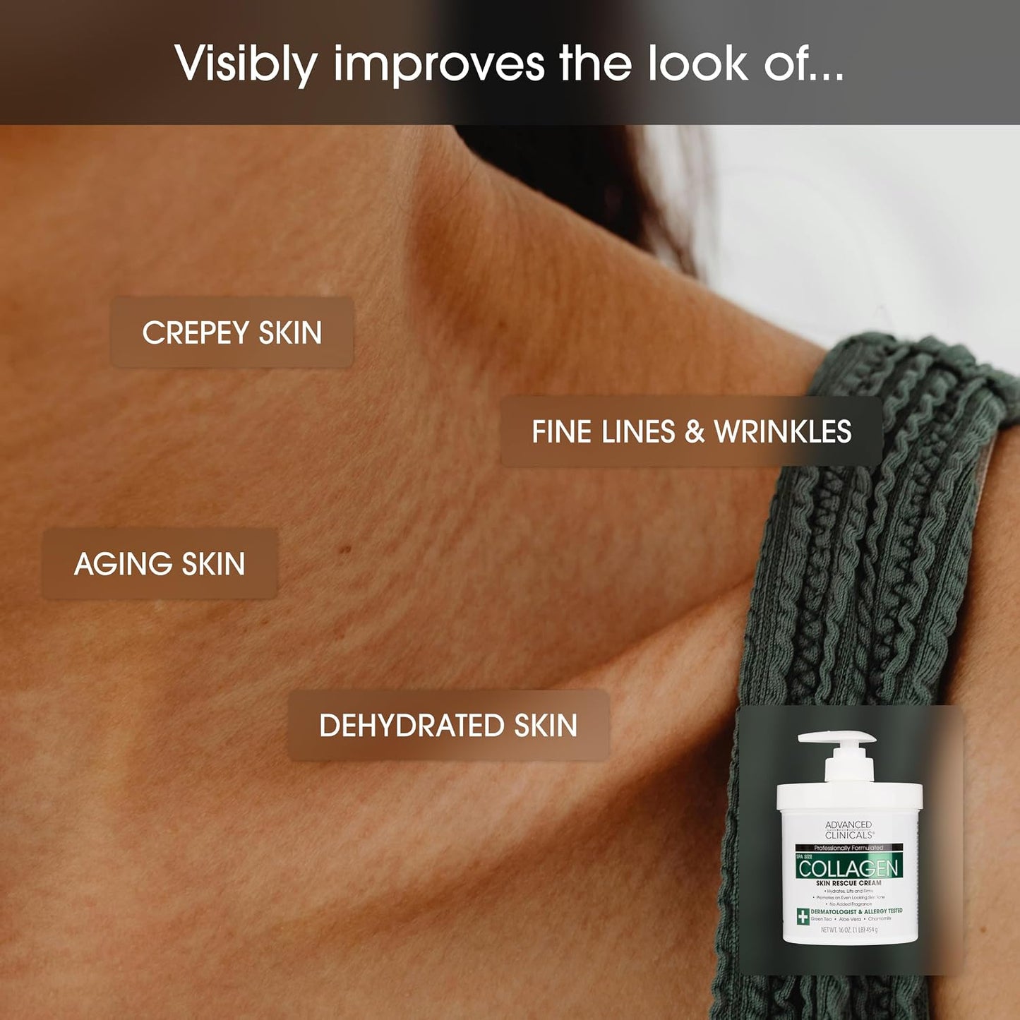 Advanced Clinicals - Collagen Skin Rescue Cream 454grams