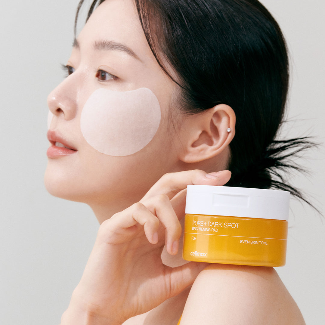 Celimax Pore + Dark Spot Brightening Pad 100ml - Usage Shot