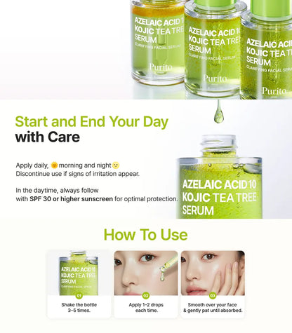 Purito SEOUL - Azelaic Acid 10 Kojic Tea Tree Serum