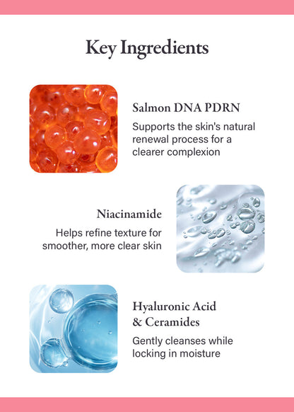 Medicube PDRN Pink Whip Cleanser key ingredients