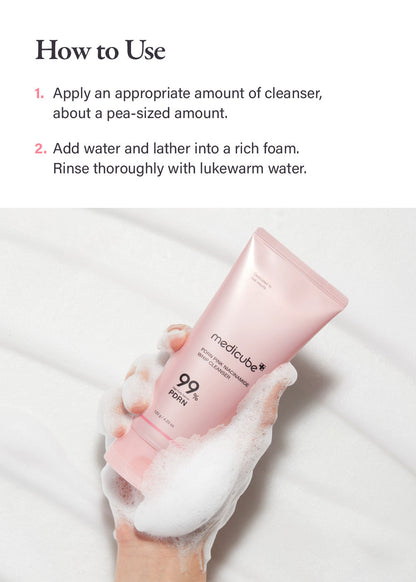 How to use Medicube PDRN Pink Whip Cleanser