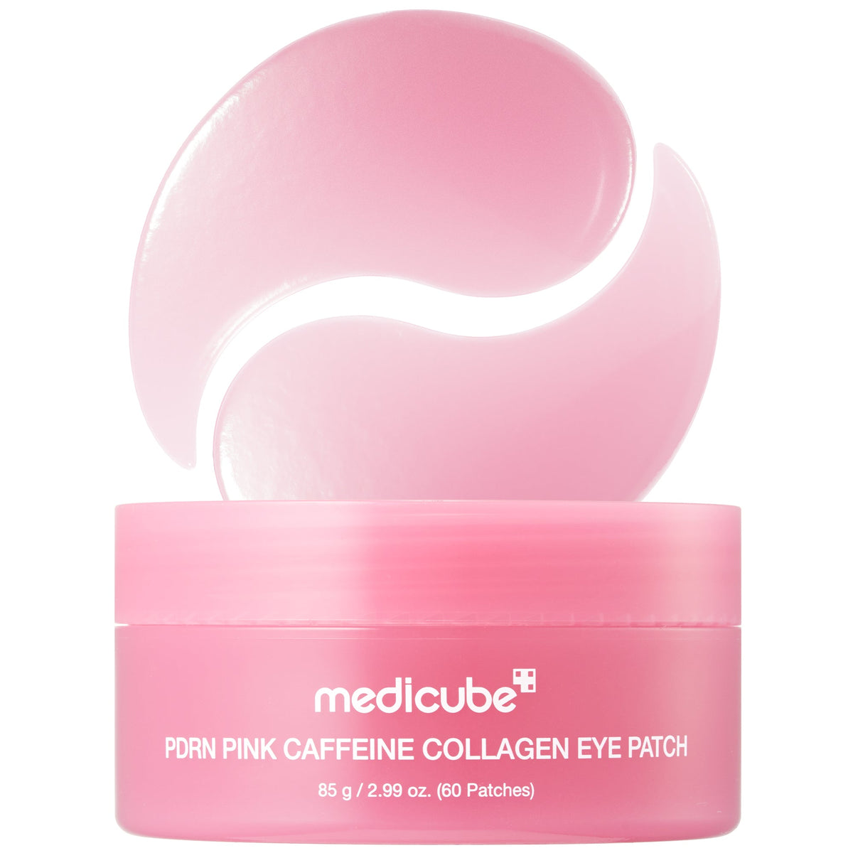 Medicube PDRN Pink Caffeine Collagen Eye Patch jar of 60 patches