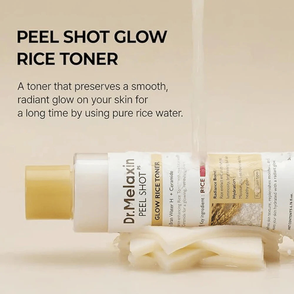 Peel shot glow white rice toner