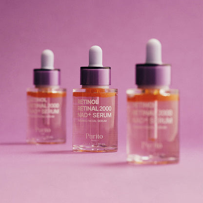 Purito Retinol Retinal 2000 NAD+ Serum lineup
