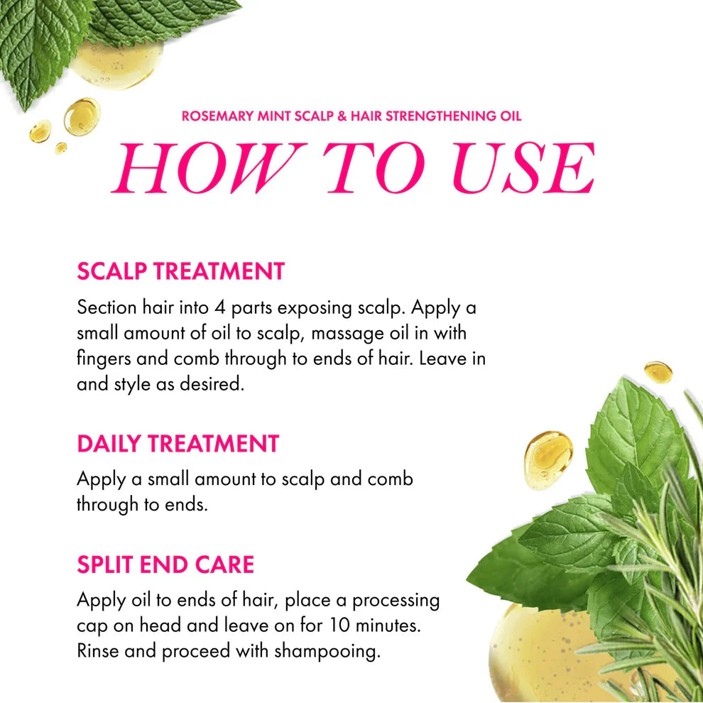Rosemary Mint Scalp & Hair Strengthening Oil, 2 fl oz/ 59ml