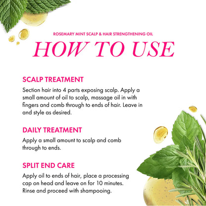 Rosemary Mint Scalp & Hair Strengthening Oil, 2 fl oz/ 59ml