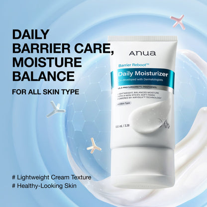 Anua Barrier Reboot Daily Moisturizer texture and packaging