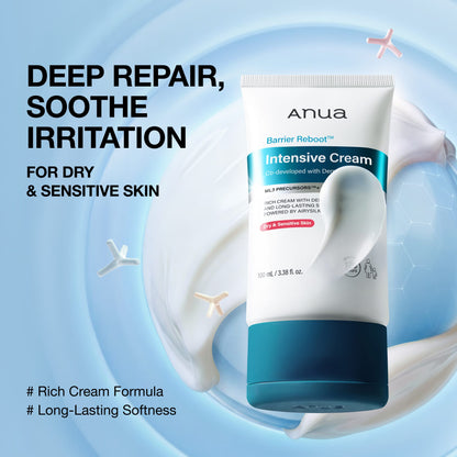 Anua Barrier Reboot Intensive Cream texture and packaging