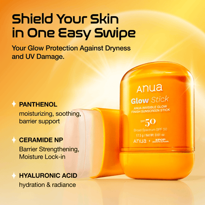 Invisible Glow Finish Sunscreen Stick dewy glow